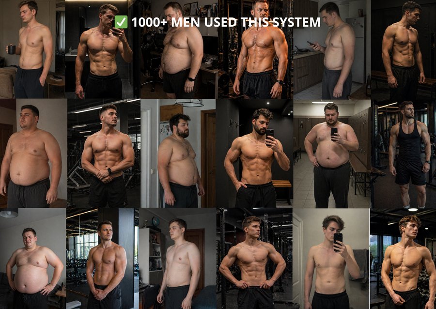 1000+ men used this system — before and after transformations