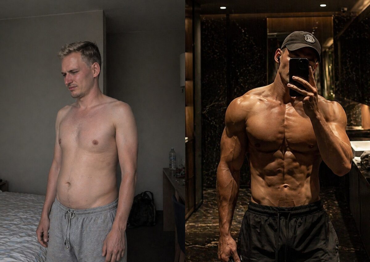 Before and after — same person, right system
